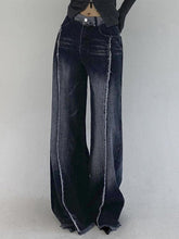 Wash Ombre Raw Trim Low Rise Boyfriend Jeans